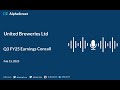 united breweries ltd q3 fy2024 25 earnings conference call