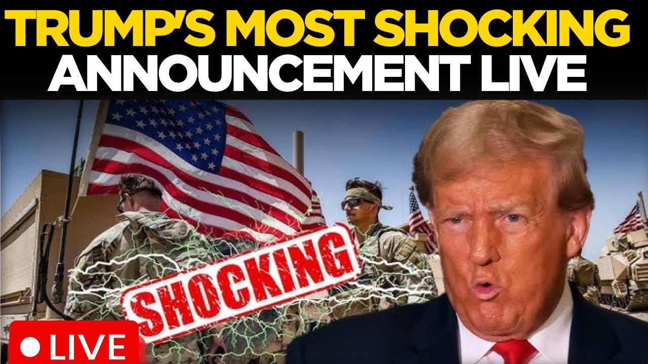 Donald Trump Live Us President Drops Major Emergency Declaration Big