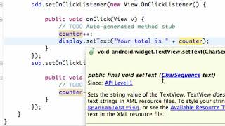 Android Application Development Tutorial 10 Using setText method for our button YouTube