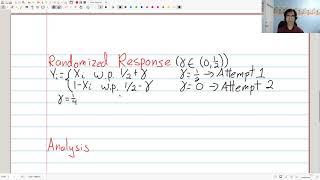 Lecture 3A: Randomized Response