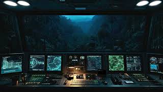 Hidden Jungle Control Room 💻🌿 | Cinematic Ambient Soundscape 4K