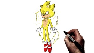 How To Draw Super Sonic | Step By Step | Sonic The Hedgehog 2