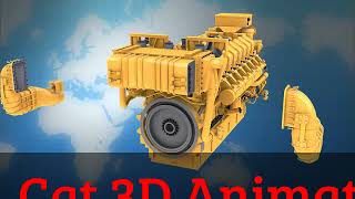 Caterpillar Engine 3D Animation