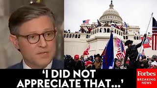 'I Was Very Angry': Mike Johnson Shreds CR Provision Allowing GOP Senators Probed Over J6 To Sue DOJ