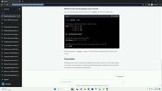 How to set column names using Python Pandas