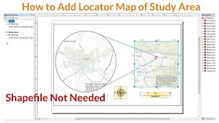 Create Study Area Locator Map without Shapefile using ArcGIS