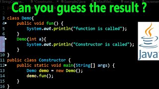 Default Constructor in Java | Java Interview Question