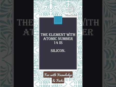 What element has an atomic number of 14?