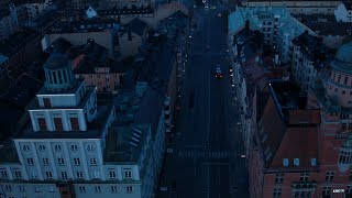 1425. St. Eriksgatan (St. Erik street) Drone Stock Footage Video