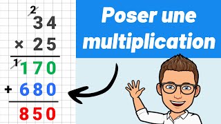 Poser une multiplication à 2 chiffres ✅ Facile ! 💪 Math - Sixième