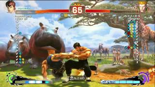 ACE・EIRIN [Guile] vs hageshii jeng [Fei] SSF4 Japanese Online Ranked Matches - TRUE-HD