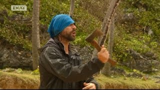 Survivor  - Σπαλιάρας ''Είμαι ο σφάχτης της καρύδας'' vs Βιργινία ''Θες καρύδες''