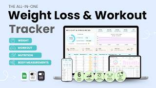 Weight Loss & Workout Tracker Google Sheets Tutorial | Fitness Planner, Calorie & Macro Tracker