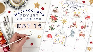 Watercolour Advent Calendar Day 14