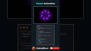 Stunning Flower Animation Using JavaScript | Creative Coding Tutorial Shorts