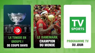 La Tunisie en groupe I de Coupe Davis, le Danemark champion du monde et programme tv du jour