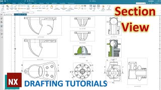 SIEMENS NX DRAFTING #2 | HOW TO CREATE SECTION VIEW FOR 2D DRAWING (NX 1953)