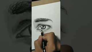 تعليم رسم العين / Eye drawing tutorial step by step #shorts