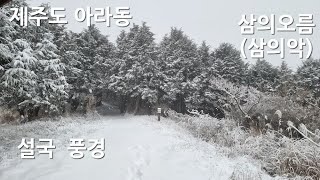 제주도 아라동 삼의오름(삼의악) 설국 탐방