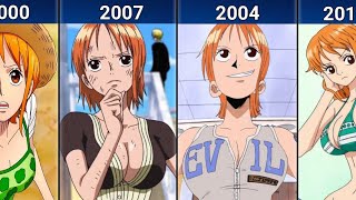 A Frame Of Nami From Every Year In One Piece