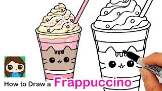 How to Draw a Cute Frappuccino Easy | Pusheen Cafe