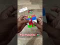 Let's make Flag of Palestine 🇵🇸 using 7 by 7 Rubik's Cube #palestine #rubikscube #shorts