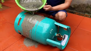 How to recycle gas cylinder shells into smokeless wood stoves - DIY creative wood stove