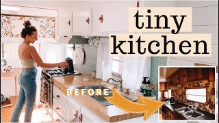 CAMPER KITCHEN TRANSFORMATION// tiny kitchen makeover