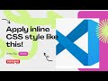 Apply inline CSS style to your webpage like this!