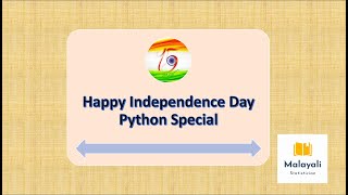 75th independence day Wishes, Using Python