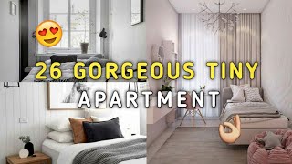 26 GORGEOUS TINY APARTMENT BEDROOM DECORATION DESIGN IDEAS