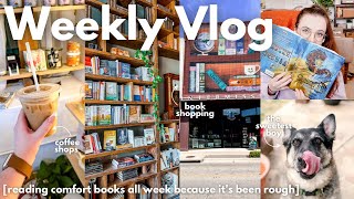 reading fantasy romance, dealing with grief, barbenheimer, + book shopping 📚🚘☁️✨ | WEEKLY VLOG