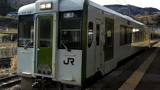 【東北本線を1両で走るキハ110系･ジョイント音あり】キハ110-124(KY入場回送) 越河駅通過