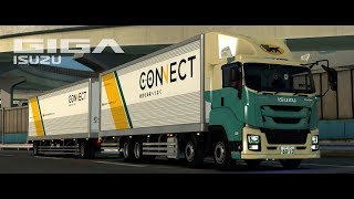 [ETS2] 666 Tokyo Bayshore 『物流の未来を拓く』 日本最長25mの連結トレーラ CONNECT （ヤマト運輸 / いすゞギガ） 横浜→東京