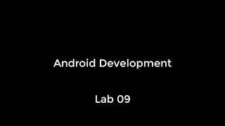 Android - Lab 09 - Creating SQLite Database