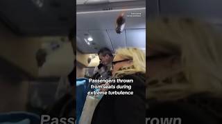 Passengers thrown from seats during extreme turbulence on Scandinavian Airlines flight #shorts