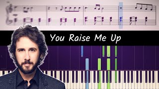 Josh Groban - You Raise Me Up - ACCURATE Piano Tutorial + SHEETS