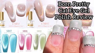 Born Pretty Cat Eye Magnetic Gel Polish Review￼! Cat Eye French Tip￼￼ Design￼￼￼@BornPrettyBPS