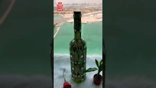 കുഞ്ഞൻ മിററുകൾ കൊണ്ട് ഒരുbottleart #trending #viral #shorts #bottleart #mirrorwork #decor #diy #uae