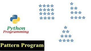 Python Pattern Programs - Printing Stars '*' in Different Shapes | Star Pattern