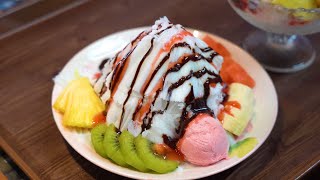 추억의 빙수 캔모아 빙수 , 추억의 눈꽃빙수 한국길거리음식  Snow flower shaved ice / Korean Street Food