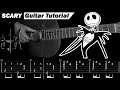 This Is Halloween (The Nightmare Before Christmas) — Scary Guitar Tutorial 【TABS】