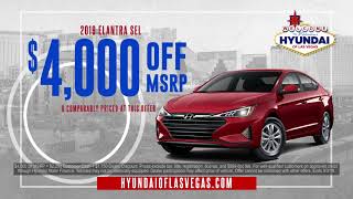 $4,000 Off MSRP on 2019 Elantra SELs