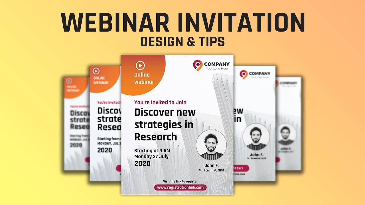 Online Webinar Invitation Poster Design In Powerpoint Advance