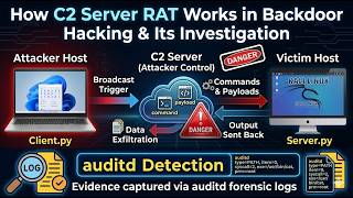 How C2 Server RAT Works in Backdoor Hacking & Its Investigation | auditd Detection Demo