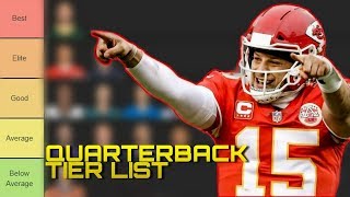 Ranking ALL Projected Starting QBs for the 2019-20 Season | Tier Maker