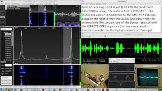 VLF SSB 20 Watt Transmitter on 18.200 Khz - brief demo of CubicSDR receiving an LSB Voice signal