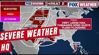 Severe Storm Threat Expands Across Plains, Baseball-sized Hail Possible As Flood Threat Increases