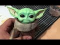 pintando a baby yoda the child grogu impresión 3d