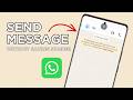 How To Send WhatsApp Message Without Saving Number